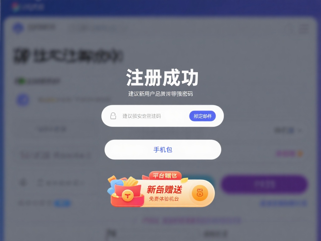 注册成功后，建议新用户立即设置强密码，并绑定邮箱或